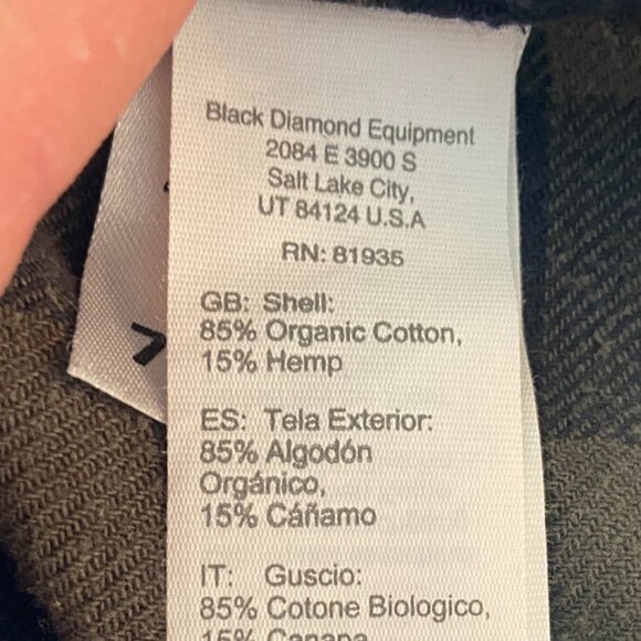 Black Diamond Spotter L/S Flannel Shirt - Large - Picture 5 of 7